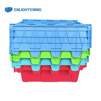 Boîte de rangement en plastique empilable et emboîtable pour entrepôt