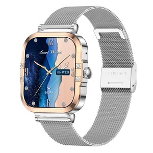Reloj Inteligente para Mujer con Pantalla AMOLED HD a Color de 1.75 Pulgadas, Llamadas Bluetooth, NFC, Monitor de Sueño, Correa de Silicona, Monitorización <span class=keywords><strong>Menstrual</strong></span> - Product Image 4