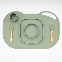 Napperons rectangulaires personnalisables, réutilisables, imperméables, en silicone de qualité alimentaire, écologiques, pour enfants, napperons de table pour tout-petits, gratuits