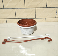 Pots à fleurs suspendus ronds de style campagnard, jardinières en vrac pour plantes suspendues, forme ronde