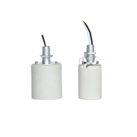 Douille de lampe halogène en céramique haute température AK-TECH E14/E27 avec vis de fixation, 250V, certifiée CE ROHS, pour usage intérieur/extérieur
