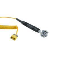 Thermocouple for Stationary Surfaces Stainless Steel Mesh Type Probe Faster Thermal Response Handheld Temperature Sensor