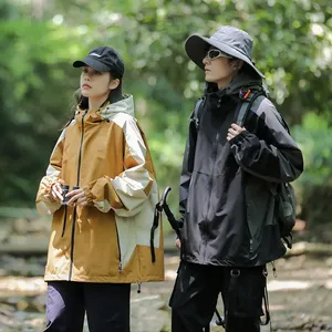 LAYENNE Fashion Wholesale Water Repellent Loose Outerwear Hooded Windbreaker Jacket Unisex Outdoor Hiking Jacket - Product Image 5