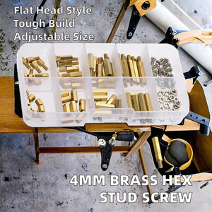 Tornillo de Chasis Hexagonal de Latón de Cabeza Única Personalizable, Rosca Fina de 4 mm, Juego de Aislamiento para Placa Base, Cajas de Columnas para Computadora - Product Image 2