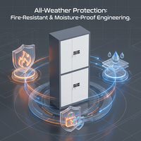 Armoire de sécurité double porte de niveau professionnel, en acier laminé à froid robuste, avec serrure numérique multi-utilisateurs pour le rangement de bureau