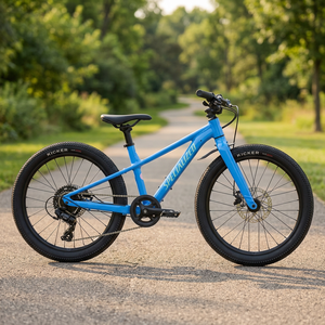 Bicicleta de montaña para niños, cuadro de aluminio de 20 pulgadas, freno de disco de 7 velocidades, azul - Product Image 3