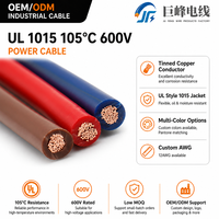 Câble électrique flexible UL 1015 pour appareils électroménagers, fils torsadés en PVC de calibre 12/16/18/22/24/26/28 AWG, câble de raccordement électronique