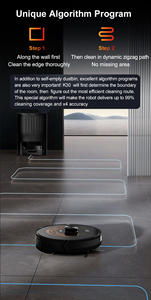 Robot aspirateur K30 à navigation laser avec fonction de lavage humide et sec, alimenté par batterie, contrôlé par application, vente en gros OEM - Product Image 3
