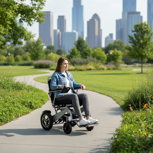 Kursi Roda Listrik Lipat Ringan Merek CT Grosir, Peralatan Rehabilitasi Elektronik untuk Penyandang Disabilitas - Product Image 5