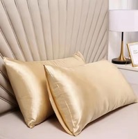 Taie d'oreiller en satin de soie 100% pure, 22 Momme, sans couture, couleur unie, lisse, taille personnalisée, vente en gros de luxe