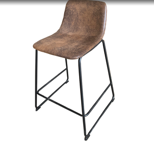 Tabourets de bar au design moderne avec pieds en fer, tabourets à selle réglables en hauteur, surface incurvée, pour cuisine, salle à manger, café, noir - Product Image 4