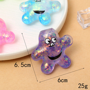 Malt Sugar Gold Powder Sea Animal <b>Squishy</b> Toy, Starfish Slow Rebound Squeeze Toy, Ocean Animal Stress Relief Vent Fidget Toy - Product Image 2