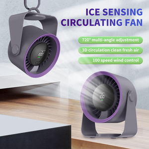 High-quality minimalist new <b>rechargeable</b> mini desktop <b>fan</b> with digital display - Product Image 6