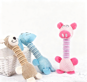 Perro único, cerdo, oso, juguete de perro de peluche en forma de Animal, cuello largo, Limpieza de dientes de Mascota, juguete duradero para masticar perros, juguete chirriante - Product Image 6