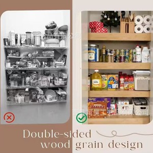 Wooden Wall-Mounted Shelf Solid Wood Rectangle Minimalist Design Easy Cleaning <b>For</b> <b>Kitchen</b> Bathroom <b>Storage</b> - Product Image 3