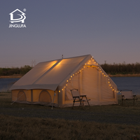 Portable jinglufa famille gonflable tube d'air cadre glamping tente de camping sauter maison tente