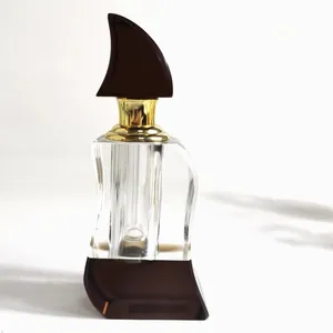 ヴィンテージ香水瓶空の詰め替え可能なクリスタル香水瓶、スクリュートップ蓋とガラス軽くたたくスティック付き