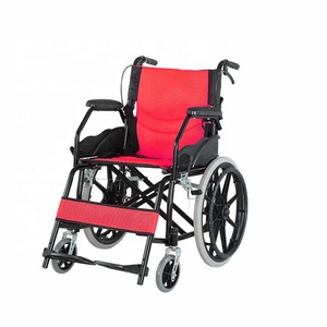 Coche de silla de ruedas de viaje ligero moderno, silla de ruedas plegable manual para personas mayores - Product Image 2