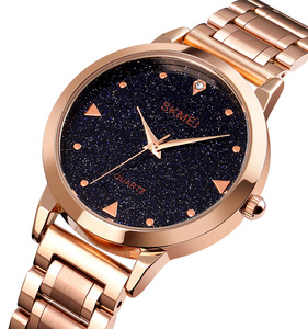 Montres pour femmes SKMEI <span class=keywords><strong>1661</strong></span> en or rose, mode et luxe, montres pour femmes avec diamants - Product Image 1