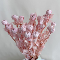 Rose éternelle séchée à têtes multiples, couleurs assorties, pour la décoration d'arche de mariage et de centre de table, directement de l'usine