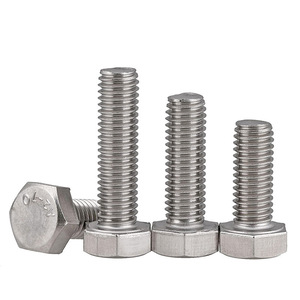 DIN933 สกรูหัวหกเหลี่ยมเกลียวเต็ม M3-M18 สกรูหกเหลี่ยม 304 สแตนเลส - Product Image 5