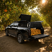 Capote arrière pliable et rétractable pour pick-up 4x4 tout-terrain robuste, toit rigide à 4 ouvertures, en alliage d'aluminium, étanche