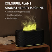 Diffuseur d'arômes USB de bureau 160 ml, mini humidificateur à flamme, diffuseur d'huiles essentielles, nébuliseur de parfum pour la maison