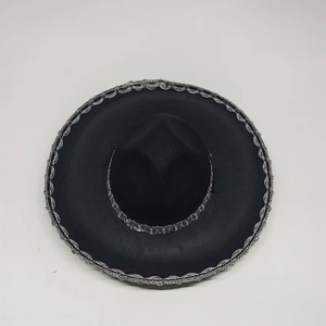 Sombrero Fedora Negro Minimalista y Elegante con Ala Estrecha y Ribete Plateado, Ajustable, Unisex, para Disfraces de Halloween, Actuaciones, Estilo Casual de Negocios - Product Image 5