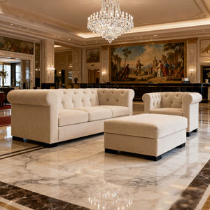 Ensemble de canapés-lits pour hall d'hôtel cinq étoiles - Mobilier moderne de luxe pour salon et chambre d'appartement à usage commercial - Product Image 3