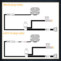 Barre lumineuse LED de 118 pouces 120W avec un connecteur DT, faisceau de câblage avec faisceau de raccordement et interrupteur à bascule marche/arrêt