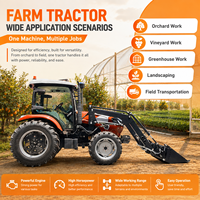 Tractor Agrícola LAWNIO con Motor Diésel Turboalimentado de 4 Cilindros para Labranza Rotativa, Envío Gratis
