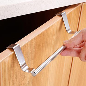 Nahe Stainless Steel Towel Rack Single <b>Bar</b> Self-Adhesive Kitchen Cabinet Door Mount Towel <b>Bar</b> Storage Organizer - Product Image 2