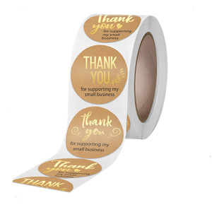 Autocollants ronds personnalisés en papier avec étiquettes découpées pour bougies, notes de remerciement et options de logo personnalisé - Product Image 5