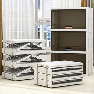 Haixin Plastic Large Foldable Drawer Storage Cabinet with 3 Drawers Organizer for Home Office