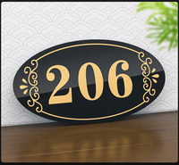 Plaque de numéro de maison en acrylique personnalisée, autocollante, à fixer au mur, pour la maison, le bureau, l'hôtel, l'appartement, la cour ou la boîte aux lettres