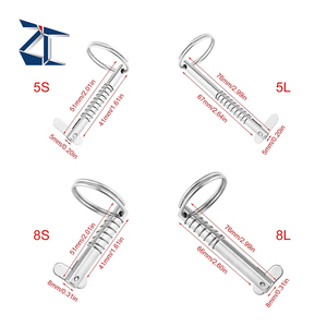 Goupille de verrouillage à ressort d'anneau de dégagement rapide d'acier inoxydable d'approvisionnement d'usine pour le matériel antirouille de bateau de pont supérieur de Bimini de bateau - Product Image 2