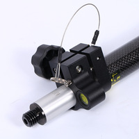 Bastón Jalón Telescópico de Fibra de Carbono de 2.5 m para Centrado RTK/GPS, Extensión para Topografía y Cartografía con Prisma
