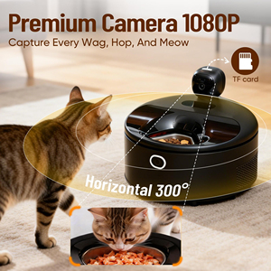 Comedero Automático <span class=keywords><strong>para</strong></span> Gatos con Alimentación Húmeda, Enfriamiento y Calentamiento por Semiconductor, Recipiente de Acero Inoxidable, Control por Aplicación y Cámara - Product Image 4