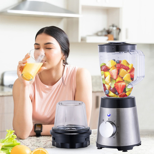 Vaso de Vidrio de Acero Inoxidable para Cocina, Procesador de Alimentos 2 en 1 y Licuadora para Batidos, Máquina Licuadora Personal - Product Image 1