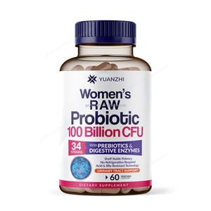 Geformuleerde Rauwe Probiotica Voor Vrouwen 100 Miljard Cfus <span class=keywords><strong>Capsules</strong></span> Met Prebiotica Spijsverteringsenzymen - Product Image 1