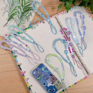 צמיד מארז טלפון קריסטל מלנארד קרחת טלפון צמיד חמש נקודות תליון רצועת יד קצרה רצועת יד חבל 22 ס "מ בתפזורת - Product Image 4