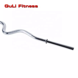 <span class=keywords><strong>Barre</strong></span> de musculation chromée en acier de 47 pouces, <span class=keywords><strong>barre</strong></span> <span class=keywords><strong>EZ</strong></span> standard durable pour exercices de <span class=keywords><strong>biceps</strong></span> à domicile - Product Image 4