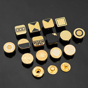 KUNSHUO Usine de Vêtements Bouton 4 Parties Marque Motif Personnalisé Logo Fermeture à Pression Thobe en Métal Bouton de Chemise pour Hommes Vêtements - Product Image 5