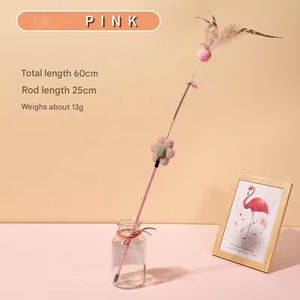 Juguete para Gatos, Varita Larga con Plumas y Campana para Estimular a los Gatos - Product Image 5
