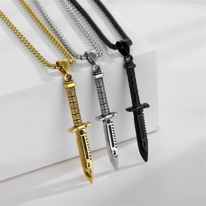 สร้อยคอเหล็กกล้าไร้สนิม Shopify จี้รูปมีดดาบอสซิสเซนส์ เครื่องประดับ - Product Image 1