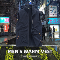 Gilet Softshell Imperméable en Polaire pour Homme, Grande Taille, Chaud et Décontracté, Sans Manches, pour l'Automne