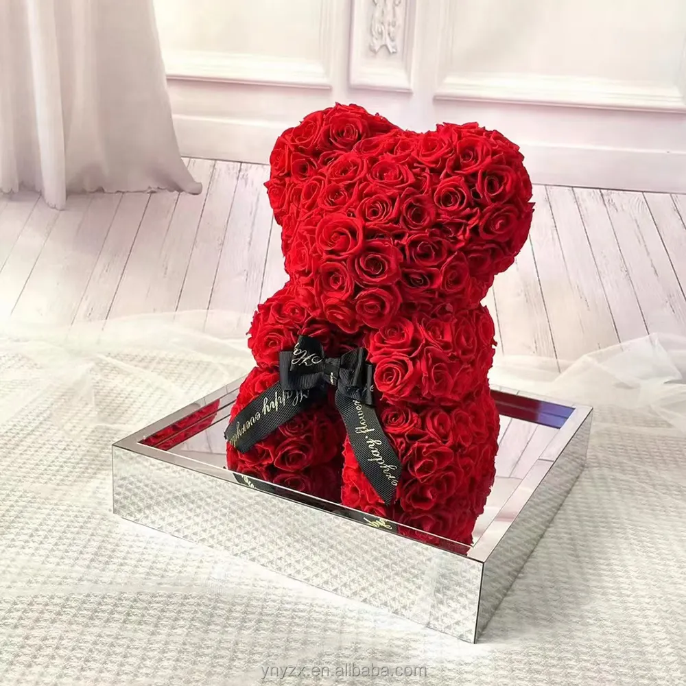 OEM & ODM Hersteller neue kommende ewige Rose Bär konservierte Rose Geschenks ets Teddybär Valentinstag Geschenk