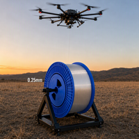 Serat Optik G657A2 250um 200um Tersedia, Atenuasi Rendah, Lentur Baik, Digunakan untuk Drone FPV dan Pusat Data