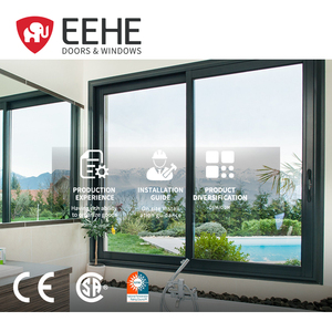 EEHE Hurricane Impact Sliding <strong>Windows</strong> NFRC Certified Soundproof Waterproof Aluminum Design Sliding <strong>Windows</strong> - Product Image 1