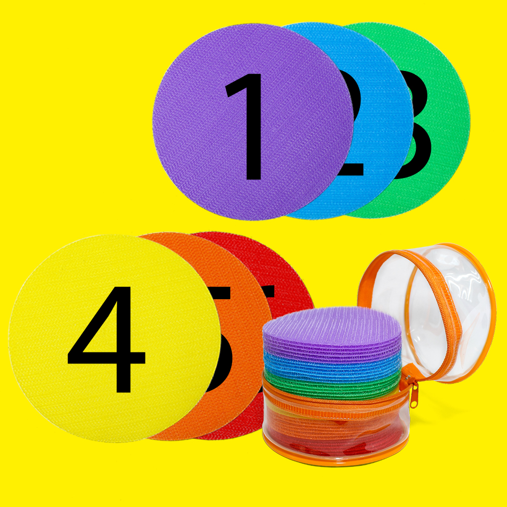 Лидер продаж, цифровые образовательные круглые маркеры с крючками и точками для ковров, круги для классных классов, петли с крючками для учителей